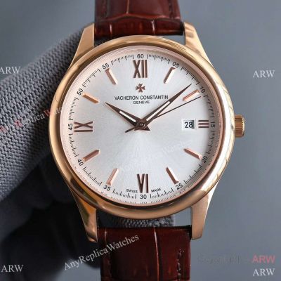 Swiss Quality Fake Vacheron Constantin Patrimony Citizen Watch Rose Gold